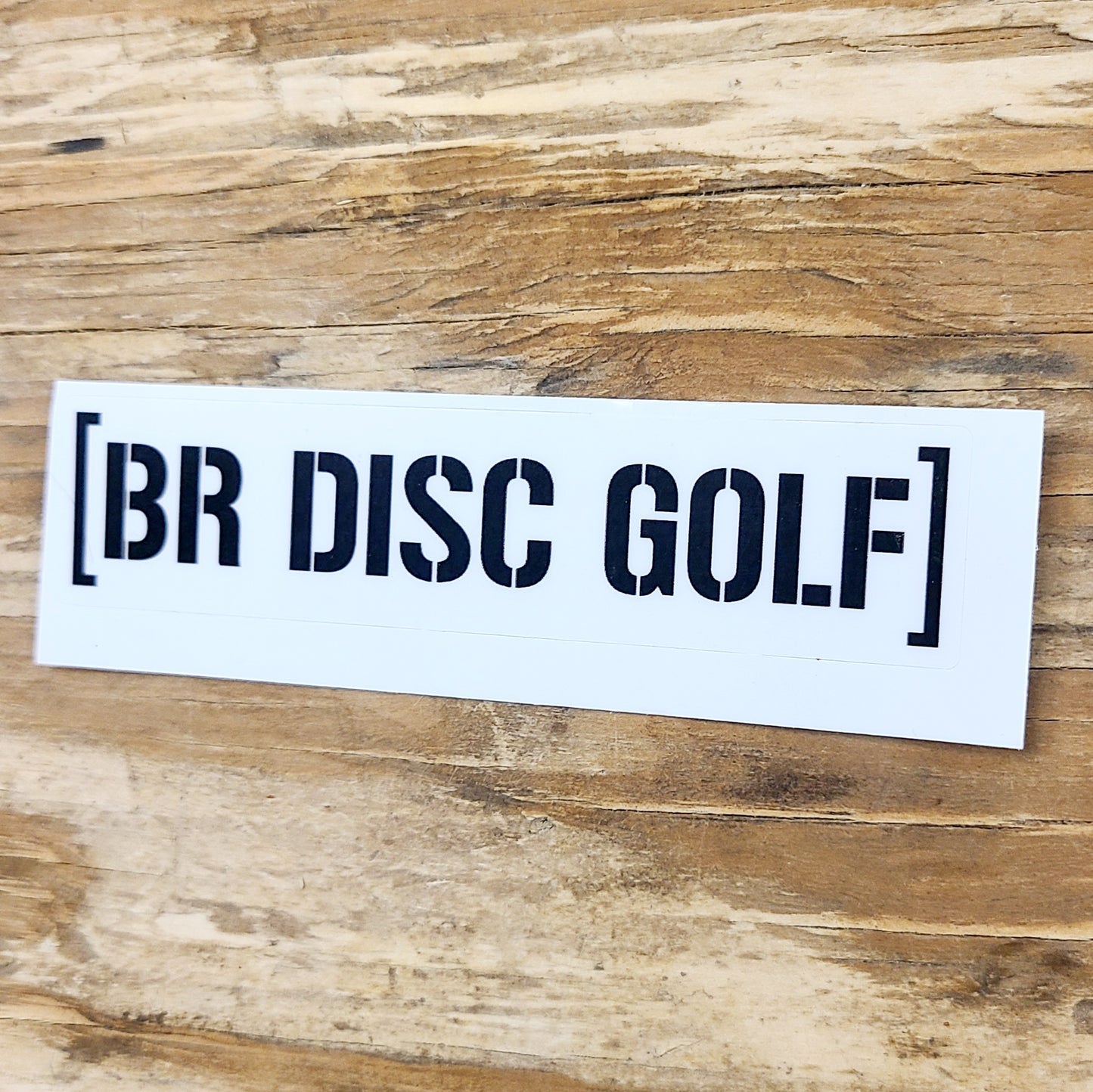 BR Disc Golf White Barstamp LOGO Small