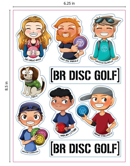 BR Disc Golf Sticker 2023 Team Fundraiser Sheet