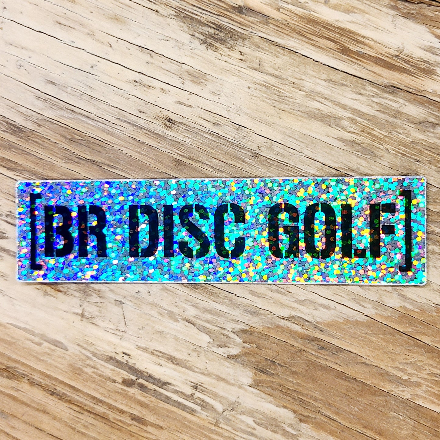 BR Disc Golf Glitter Border Barstamp LOGO