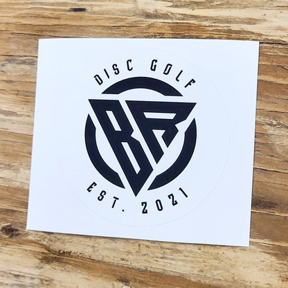 BR Disc Golf Sticker White LOGO